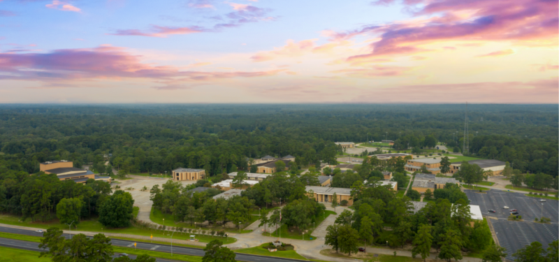 angelina college campus sunset