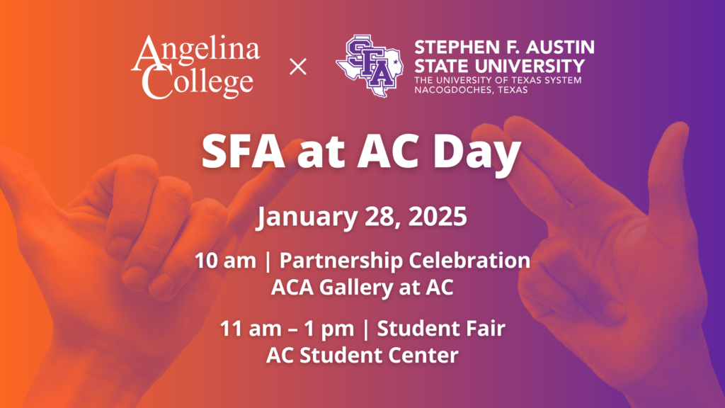 Angelina College to Celebrate ‘SFA at AC Day’